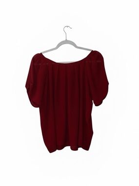 Moon Collection Burgundy Tie-Neck Blouse